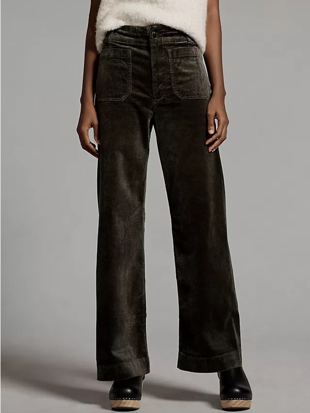 Maeve The Colette Green Corduroy Wide Leg Pants 28